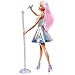 Barbie Pop Star Doll Dressed in Iridescent Skirt with Microphone and Pink Hair, Gift for 3 to 7 Year Olds