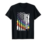 Photo Gallery oklahoma city united states distressed rainbow w us flag maglietta Photo Gallery oklahoma city united states distressed rainbow w us flag maglietta