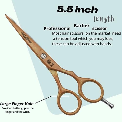 Wishbeauty Silver Line Natural Glow Hair Scissors 5.5 Inches Offset Design Forged Special German Steel - Image 2