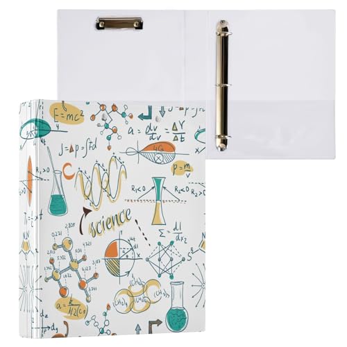 Classeur 3 anneaux Science Lab avec porte-bloc intégré et poche de rangement pour bureau