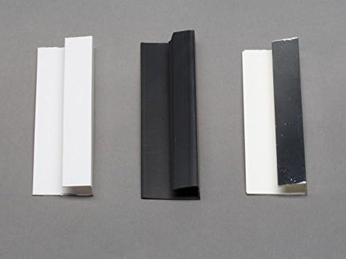 PVC End Cap 10mm Shower Wall Multi-Panel Fixing Trim Silver White & Black (Black)