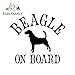 JYIP Adesivo per Cani Beagle a Bordo 13 cm x 13 cm per Camion per Auto Porta Finestra per Laptop Kayak ECC Adesivo in Vinile Nero/Bianco Argento