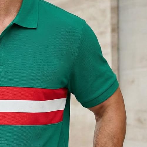 Image of Men's Polyster Stretchable Polo T-Shirts Half Sleeves Regular Fit T-Shirt for Everyday Wear