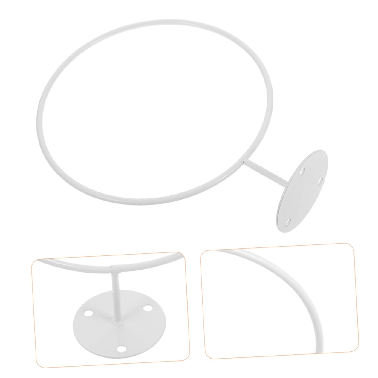 Soporte Multifuncional de Pared para Balones de Fútbol y Voleibol Paquete de 4 Hierro Blanco