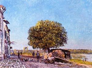 Peinture à l'huile Chestnut Tree reproduction Sisley