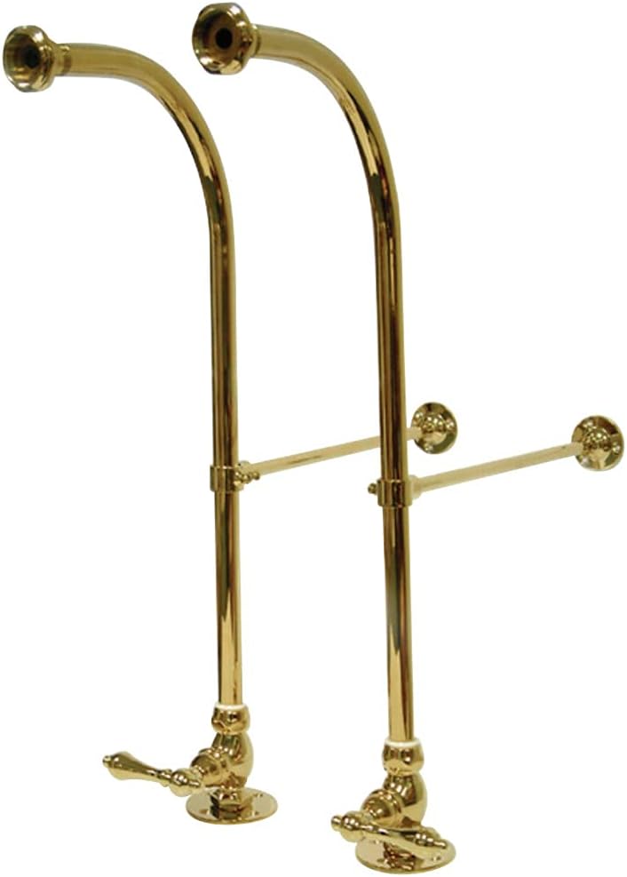 Kingston Brass CC452ML Vintage Rigid Freestand Supplies with Stop Brass Lever Handle, 23-Inch, Polished Brass