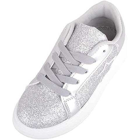 Zapatillas de deporte para niños y niñas con cordones y purpurina Cover