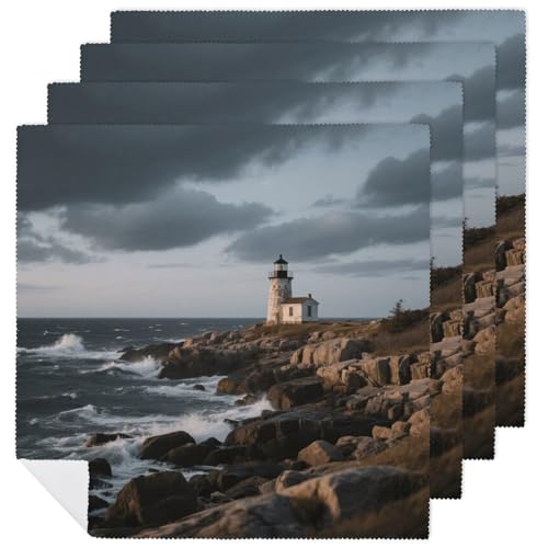 Servilletas de Tela Coast and Lighthouse Lavables y Decorativas miniatura 1