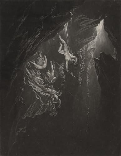 Tableau portrait la chute des anges rebelles par John Martinss en toile 60x90cm