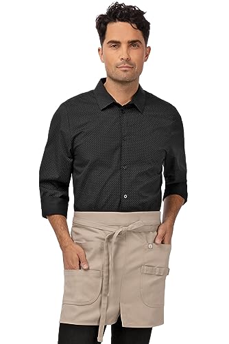 Tablier demi-bistro kaki Logan Chef Works pour hommes et femmes
