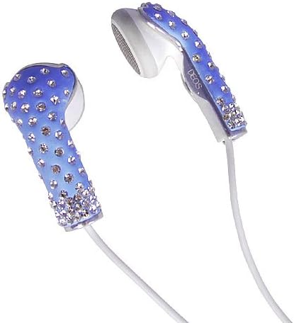 Deos Swarovski Crystal Earphone Covers for iPhone & iPad Blue