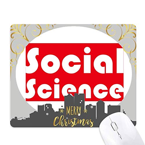 Tapis de souris sciences sociales et grands rouge la nuit de noël, tapis caoutchouc antidérapant