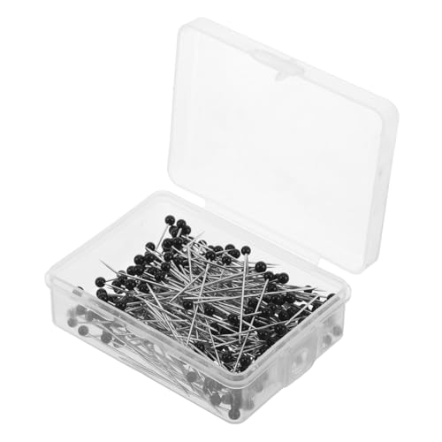 BEBEMOKO 250pcs Ball Head Straight Quilting Needles Embroidery Needles for Hand Sewing Plastic Metal Decorative Thread for Professionals