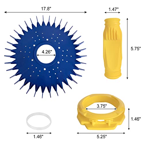 4 Pieces Pool Cleaner Replacements Include W70329 Finned Seal Disc Skirt & W69698 Pool Cleaner Diaphragms & W70327 Foot Pad Compatible With Zodiac Baracuda G2 G3 G4, Replace W72855 W69721 W46666 #TOP4
