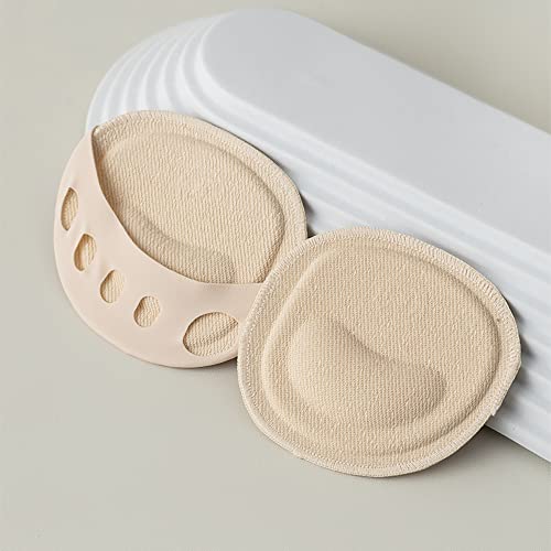 Image of 4 Pairs Ball of Foot Cushions for Women High Heels - Reusable Metatarsal Pads for Pain Relief - Invisible Honeycomb Fabric Forefoot Cushions - Soft Toe Pads for Heels