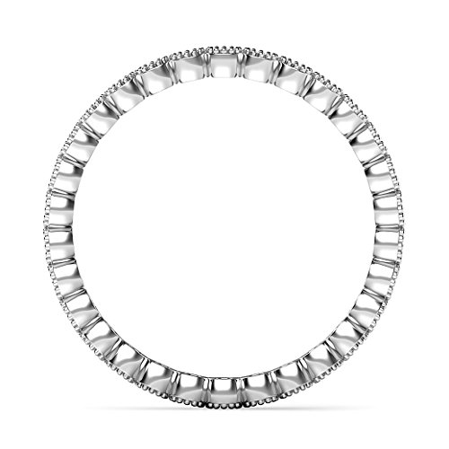 Metal Factory Sterling Silver CZ Stackable Anniversary Eternity Cubic Zirconia Band Ring3