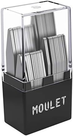 Moulet 56 Collar Stays for Men's Dress Shirts - Dress Shirt Collar Inserts in 4 Sizes - Metal Collar Stays for Men with Divided Collar Stay Holder (Metal)