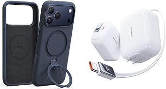 iPhone 17 67W Charger with Battery Protection and Retractable USB-C Cable and Case - Buy Together to Save 15%