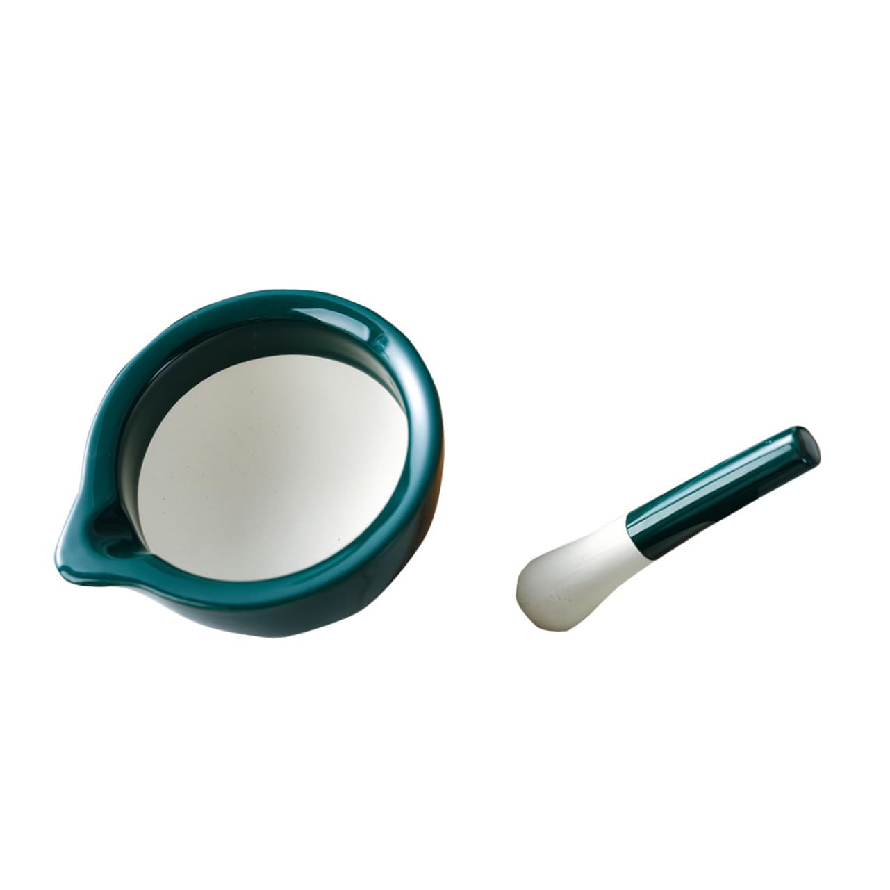 Cabilock 1Set Ceramic Food Grinding Bowl with Pestle Manual Mashing Bowl for Preparation Reusable for Making Food and Purees