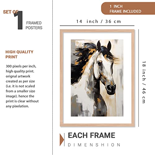 Image of kotart Aesthetic Modern Wall Decor Paintings with Frame for Home Decoration - Painting for Living Room Bedroom - Painting for Wall Decoration (14 x 18 inch) Set of 4 (Classic Wall Painting, 3)