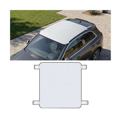 FALVFUN Car Roof Cover Weather Protection Sunroof Vehicle Ice and Snow Protection Cover Portable Automotive Exterior Roof Sun Shade Protector Universal for SUV Caravan Pickup (59.1 49.2)