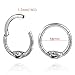 DOEARKO 16G Septum Ring 8mm Fashion Nose Rings Cartilage Hoop Segment Septum Clickers 316L Stainless Steel Piercing Body Jewelry (222Silver-10MM)