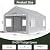Carport 10x20 Ft, Heavy Duty Car Canopy with Reinforced Ground Bar, Portable Garage with Roll-up Windows and Removable Sidewalls, Galvanized Car Shelter, Large Outdoor Carports (Grey)