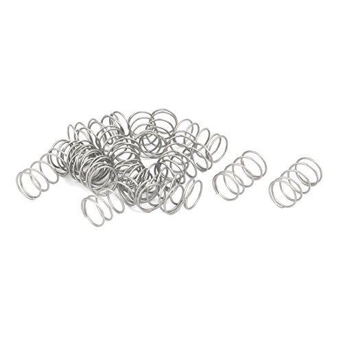Muelles de compresión de acero inoxidable 0,8x12x20mm Sourcingmap