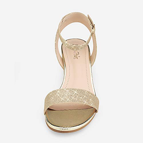 DREAM PAIRS Women's Open Toe Ankle Strap Low Block Chunky Heels Sandals Party Dress Pumps Shoes - Image 4