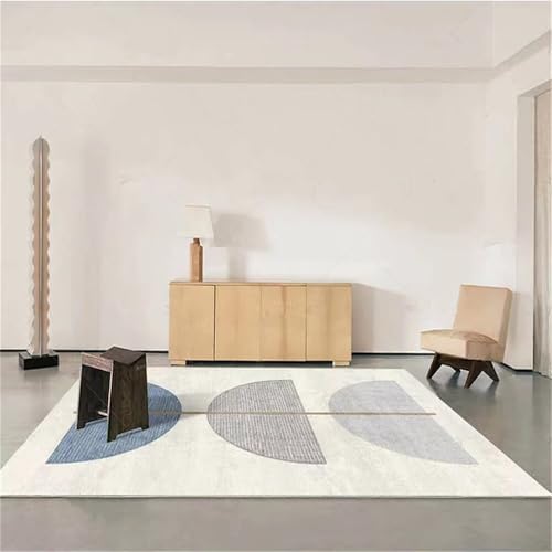 Tapis antidérapant gris 180x270cm design grand format pour chambre