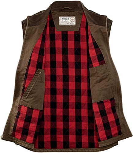 Legendary Whitetails Men's Standard Tough As Buck Vest, Brown, Large #TOP3