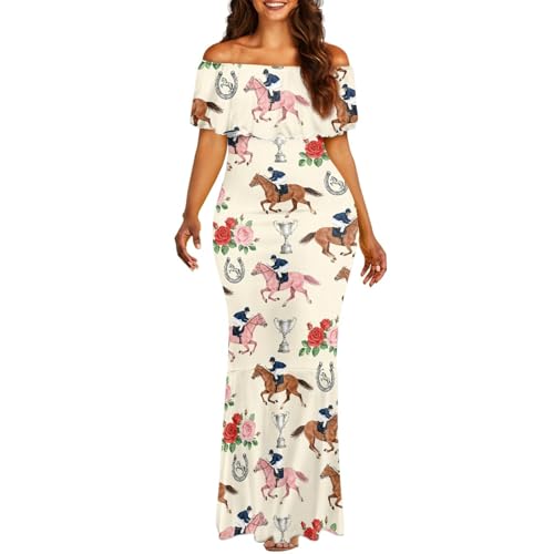 Image of Polynesian Dresses for Women Off Shoulder Maxi Dress Puletasi Samoan Dresses S-7XL