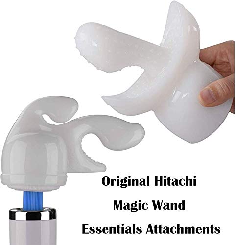 2 Style Original Handheld Electric Massagers Accessories Attachments (White)