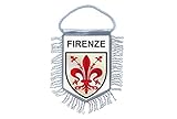  Akachafactory Fanion Mini Drapeau Pays Voiture Souvenir Blason Florence Italie Firenze