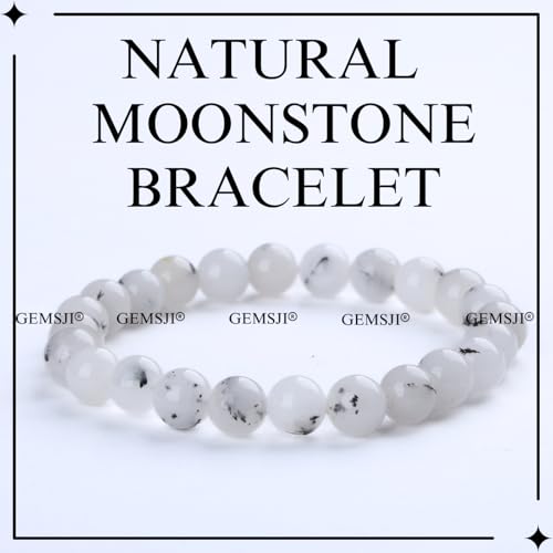 Image of Original Rainbow Moonstone Bracelet with Lab Certificate - Pre Charged By Reiki Gurus - Natural Energized Moon Stone Bracelet for Peace, Relationship, Emotional healing, Chakra Healing and Positivity