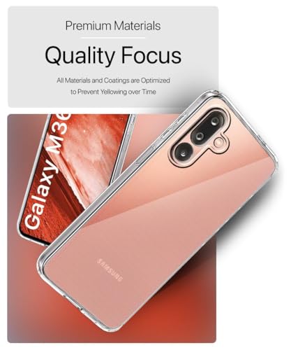 Image of COVERBLACK Soft Rubber Silicon Clear Case Back Cover Compatible for Samsung M36 5G / F36 5G - Transparent