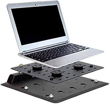 BMS AnchorPad 1110 Double Plate Laptop Computer & Electronic Equipment Security Stand with Screen Mobility Very High-Bonding Double-Sided Tape for Desktop Adhesive Mounting AP 1110 D-DP