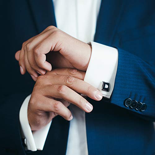 TUPARKA Manchetknopen voor mannen, modieuze retro gestreepte manchetknopen klassieke dasclips voor pak shirt bruiloft zakelijke afstudeercadeau - Image 7