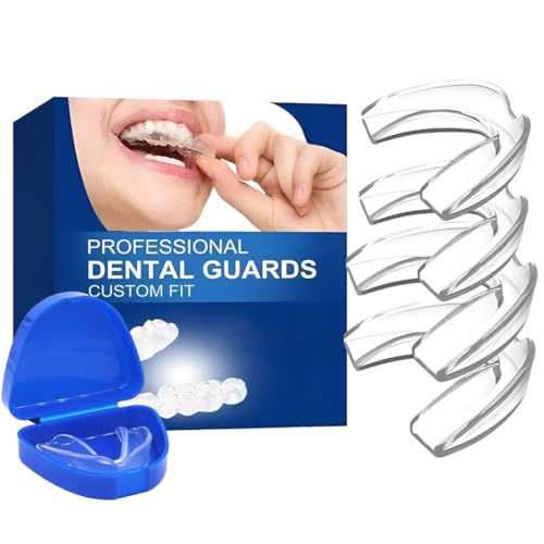 JHAZUN 4 Piezas Protector Bucal De Silicona,2 Tamaños,Reutilizable y Ajustable,Para Cuidado Bucal Diario