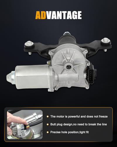 Image of ROADFAR Rear Windshield Wiper Motor Fit for Jeep for Commander 2006-2010 | For Jeep For Commander 2006-2010|For Jeep For Grand Cherokee 2005-2010|Replace 55156325AB|55156325AC|40-455|40455|5 Pins