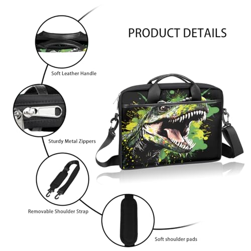 Maletín para portátil con diseño de dinosaurio acuarela 15 pulg miniatura 4