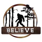 Tandefio Bigfoot Believe - Decoración artística de pared Bigfoot Regalos para hombre, adorno para colgar en la