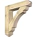 Ekena Millwork BKT0806X38X38OLY03RDF Olympic Arts and Crafts Rough Sawn Bracket w/Offset Brace, Douglas Fir