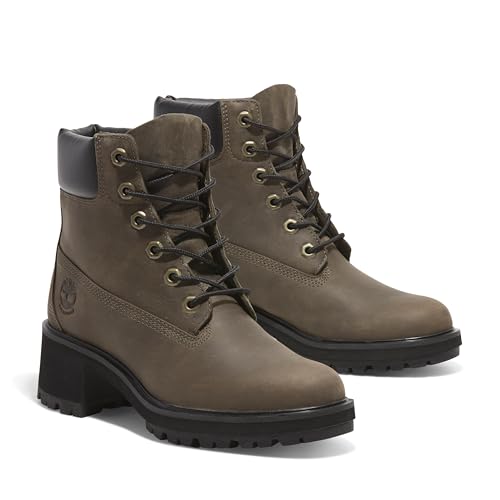 Timberland Timberland Women's Kinsley Mid Lace Up Waterproof Boot, Olive Full Grain, 7 Medium