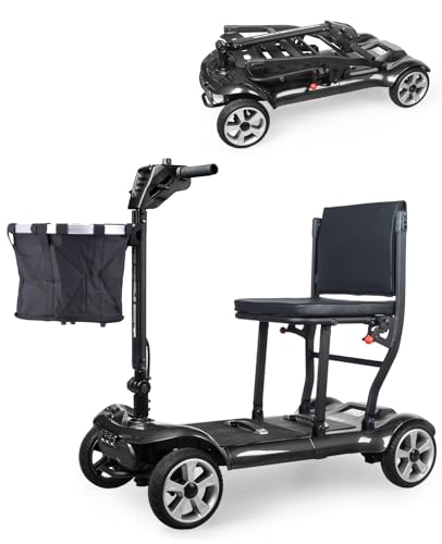 Lightweight 4-Wheel Travel Mobility Scooter with Lights