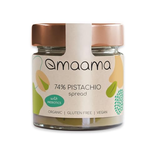 MAAMA, Crema Spalmabile al Pistacchio (74%) Bio, Vegan, Senza Additivi e Senza Glutine - 1 vasetto da 200g