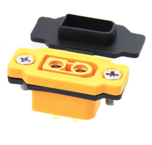 1x Stück XT60BE-F Hochstrom Einbaustecker mit Gummikappe, Schrauben Wassergeschützt für Lipo Akku XT60 Stecker