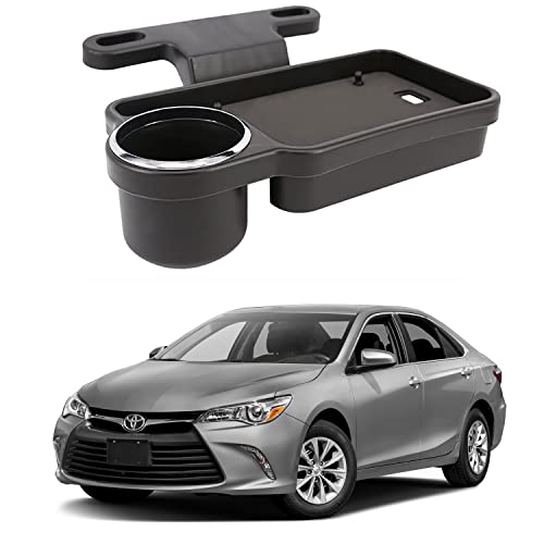 Image of Oshotto (FT-04) Foldable Car Auto Headrest Rear Back Seat Table Drink Food Cup Tray Holder Compatible with Toyota Camry - Black