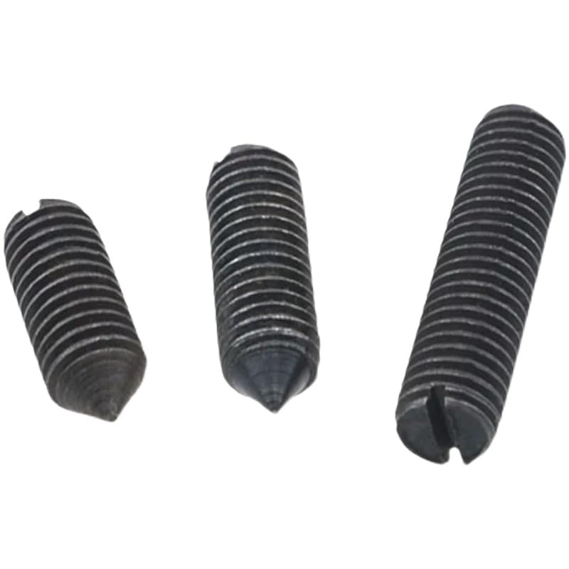 Black Steel Slotted Set Screws with Cone Point M2 M2.5 M3 M4 M5 M6 M8 M10 (500,M5 x 0.8 x 16mm)