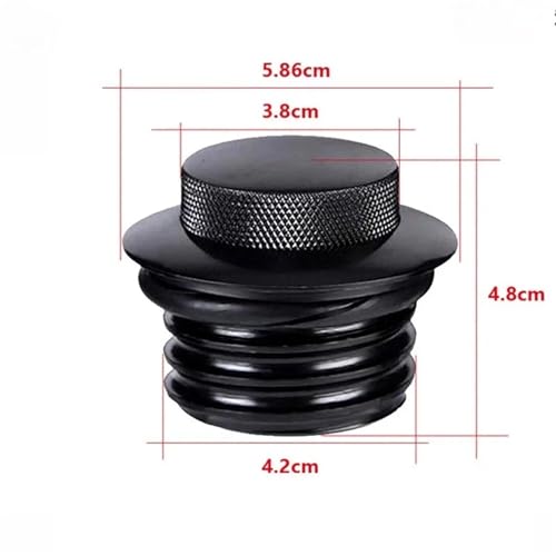 Bouchon d'essence de moto anti-fuite noir compatible Dyna FXD et Softail Fat Boy - 5